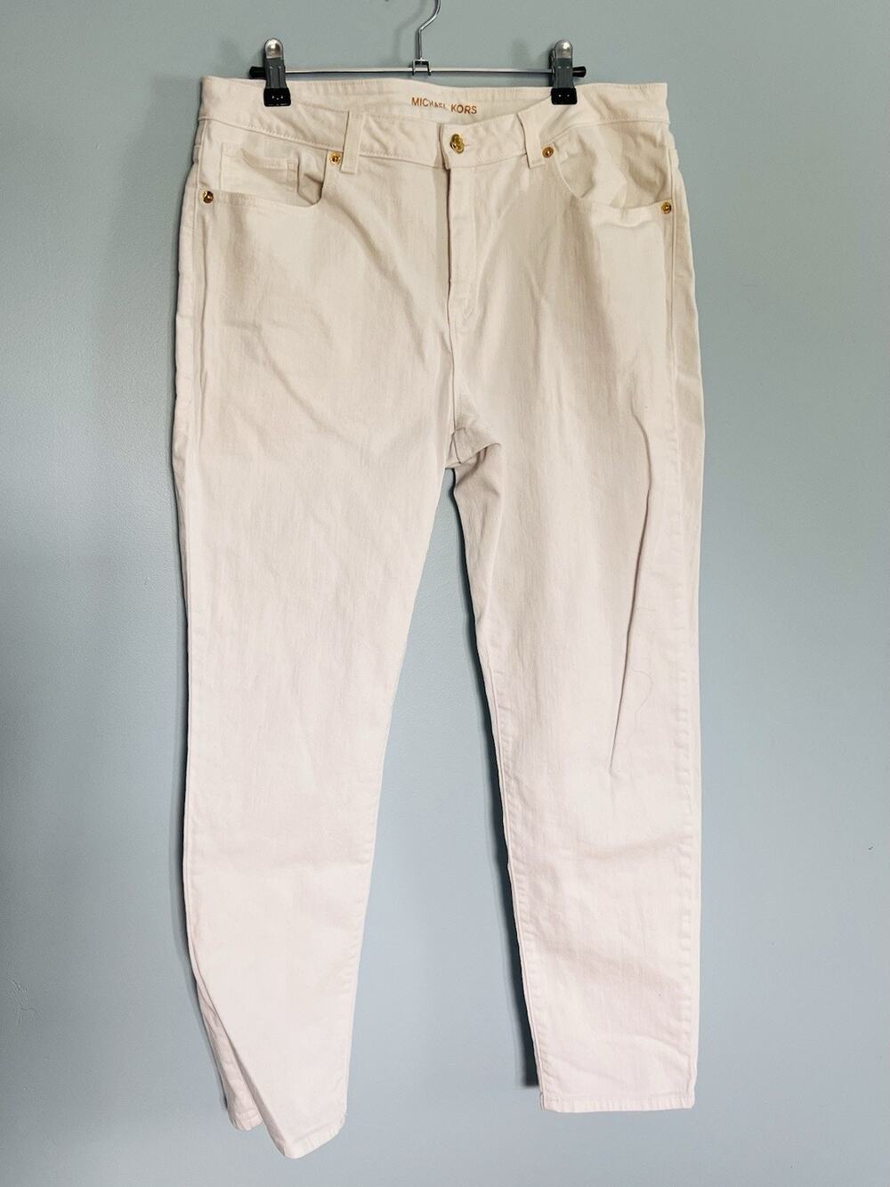 Michael Kors white Pants Cotton With Elastane Size 12 Resort Summer Classic